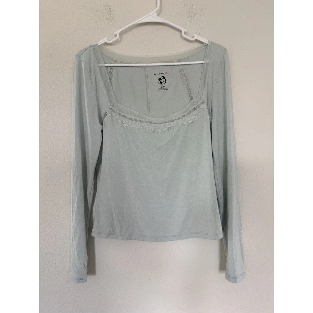 Free People Lowkey Layering Top Size M Coquette Balletcore Romantic Lace Y2K